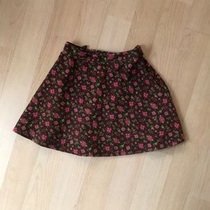 Brown floral skirt